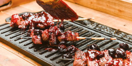 PIEDINI DI FLANK STEAK IN SALSA CHERRY BBQ TRAEGER