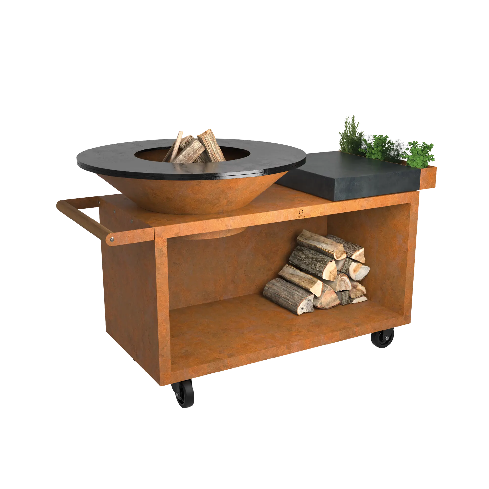 OFYR ISLAND PRO CORTEN CON CERAMICA NERA OFYR ISLAND PRO CORTEN CON CERAMICA NERA